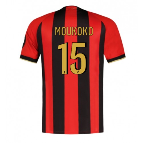 Moški Nogometni dresi OGC Nice Youssoufa Moukoko #15 Domači 2024-25 Kratek Rokav